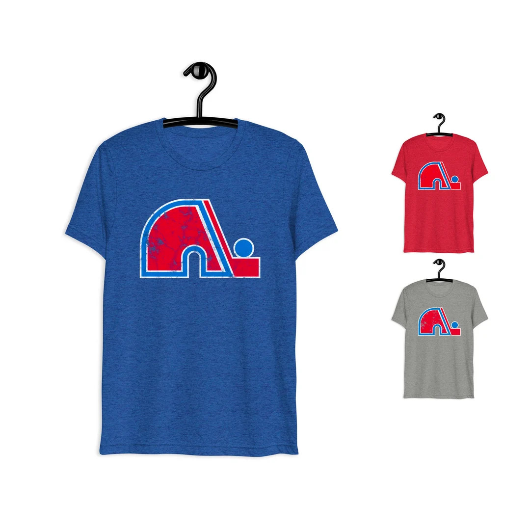 T-shirt de hockey rétro LNH vintage avec logo usé des Nordiques de Québec, chemise de hockey ... | Etsy (Global)