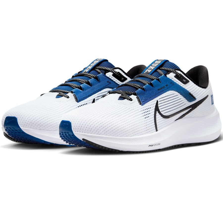 Duke Blue Devils Nike Unisex Zoom Pegasus 40 Running Shoe - White | Fanatics