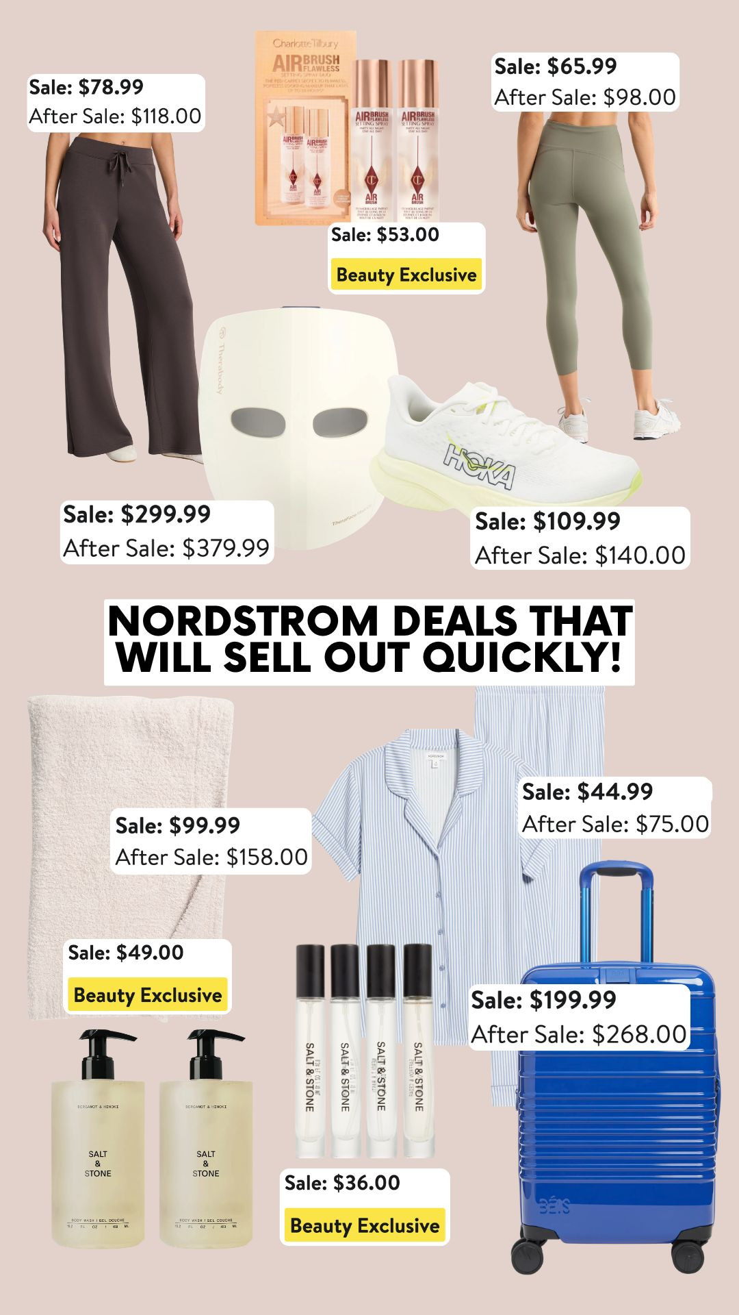 Shop these deals before they sell out for the Nordstrom Anniversary sale!🛍️

activewear | LED mask | Beis luggage | self care | beauty 

 #LTKSaleAlert
