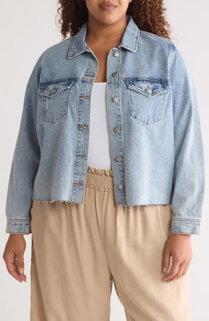 INDUSTRY REPUBLIC CLOTHING Raw Hem Denim Jacket | Nordstromrack | Nordstrom Rack