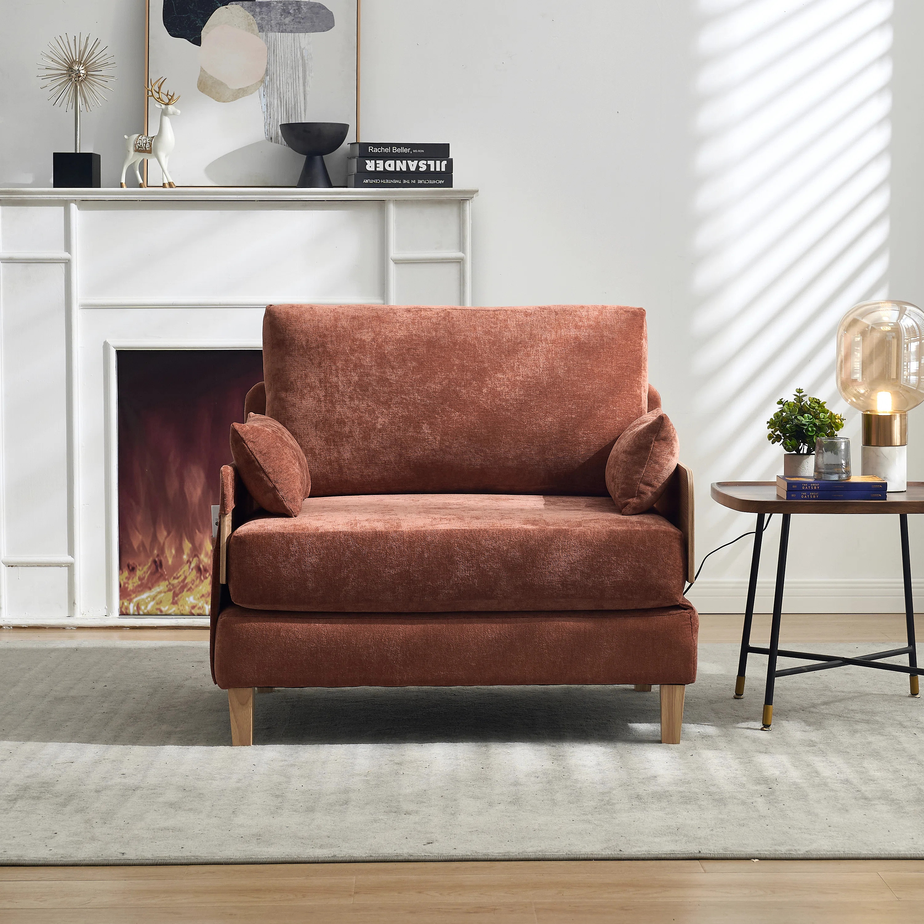 Foldable Sofa Bed Recliner, 3-In-1 Convertible Sleeper, Mid-Century Modern Decor, Suitable For Sm... | Wayfair North America