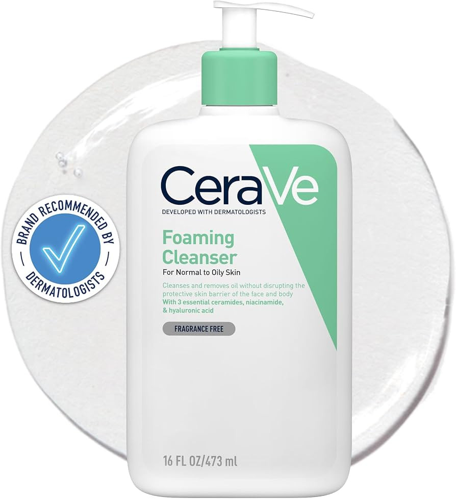 CeraVe Foaming Cleanser for Normal to Oily Skin with Niacinamide and 3 Essential Ceramides | Amazon (UK)