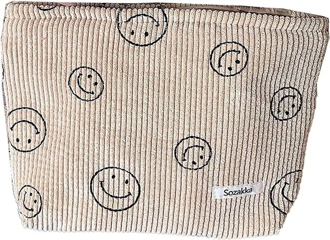 DSDFIDn khaki Big Cosmetic Bags for Women Large Capacity Purse Travel Bags for Cosmetics Zipper S... | Amazon (US)