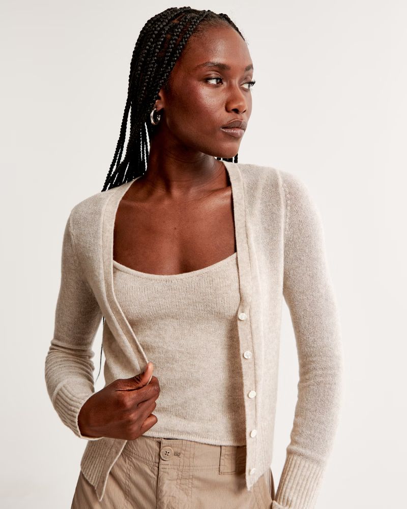 Merino Wool-Blend Tank and Cardigan Set | Abercrombie & Fitch (US)