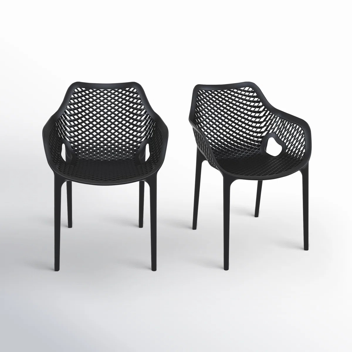 Farrah Outdoor Stacking Dining Armchair (Set of 2) | Wayfair North America