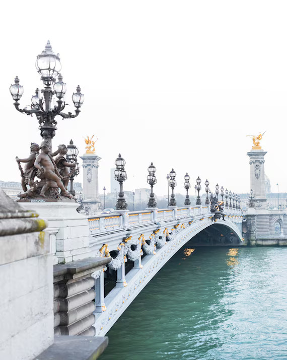 Paris Photography - Foggy Morning, Pont Alexandre III, River Seine, Paris Fine Art Photograph, La... | Etsy (US)