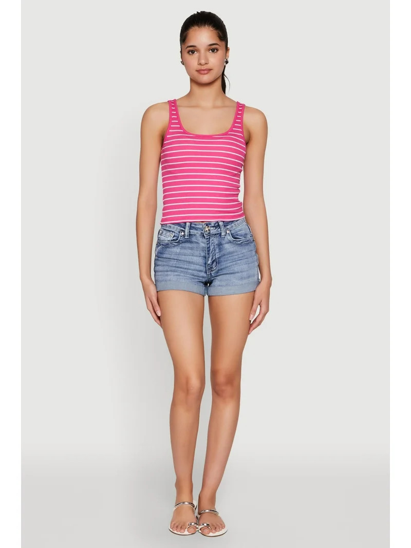 Womens Basic Striped Tank Top | Walmart (US)