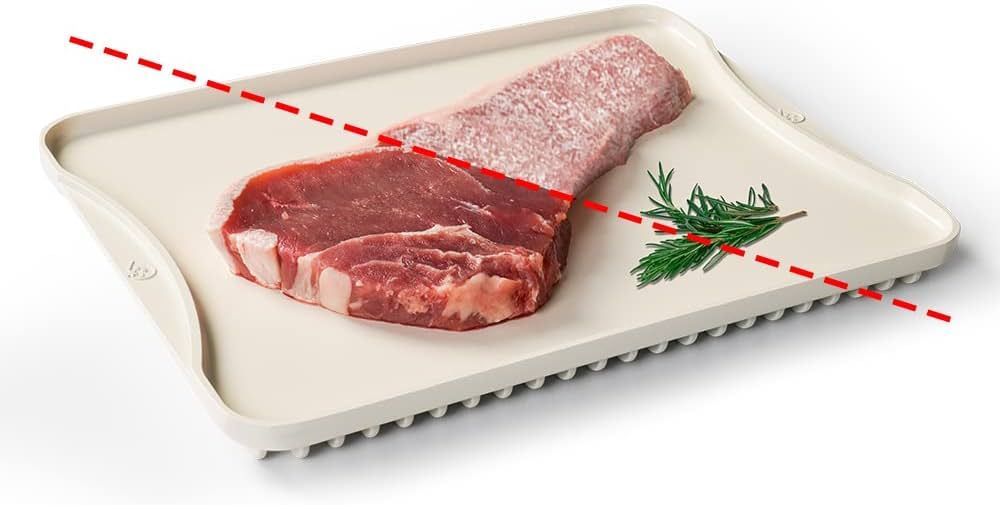 Defze Defrosting Tray for Faster Thawing Steak Seafood for Fast Defrost Food Frozen Meat Defrost ... | Amazon (US)