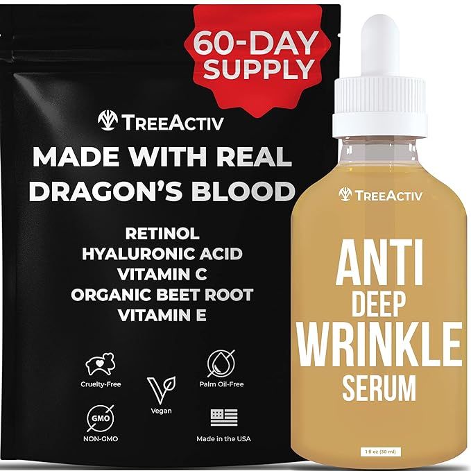 TreeActiv Anti Deep Wrinkle Serum | Restores Youthful Glow, Promotes Skin Elasticity, Reduces Dar... | Amazon (US)