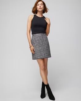 Tweed Skirt With Button Detail | White House Black Market