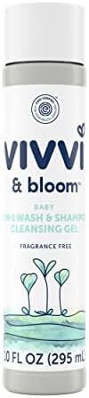 Amazon.com: VIVVI & BLOOM Gentle 2-in-1 Baby Wash & Shampoo Cleansing Gel, Leaves Sensitive Skin ... | Amazon (US)