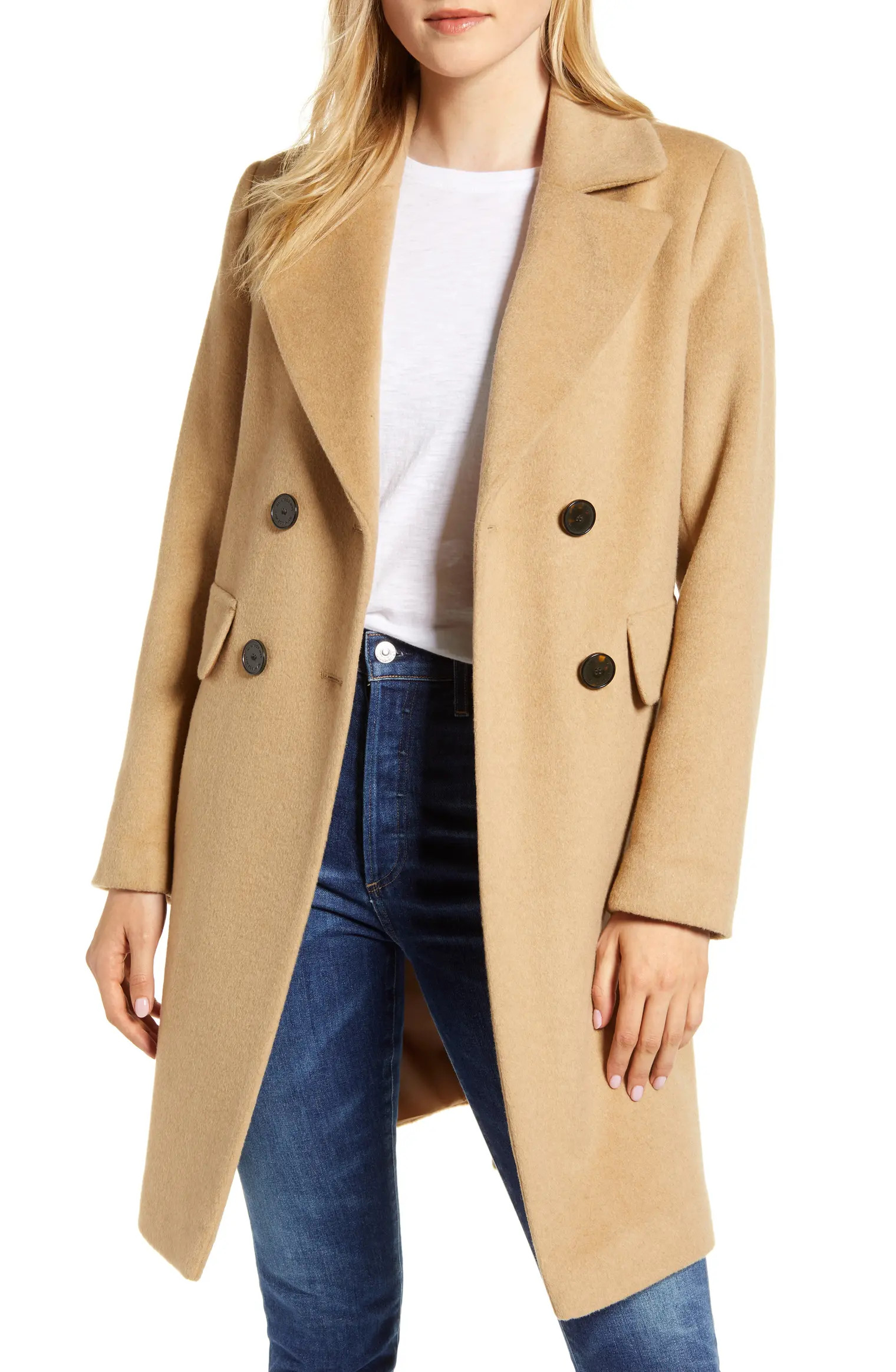 Double Breasted Wool Blend Coat | Nordstrom