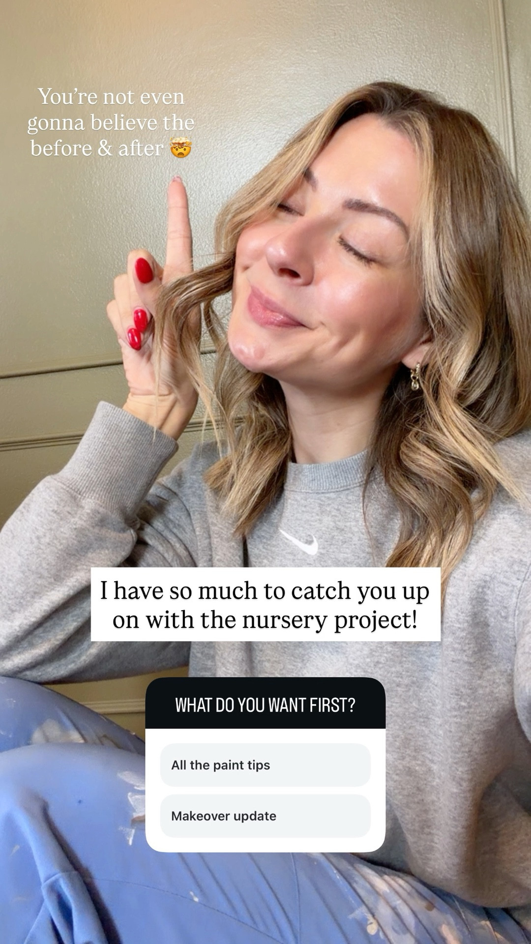 I have so much to catch you up on with the nursery project! You’re not even gonna believe the before & after 🤯