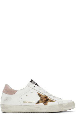 SSENSE Exclusive White Leopard Superstar Sneakers | SSENSE