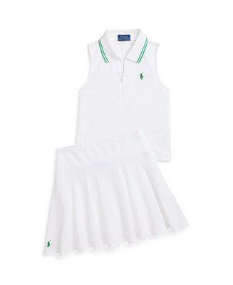 Polo Ralph Lauren Toddler and Little Girls Stretch Mesh Skort - Macy's | Macy's
