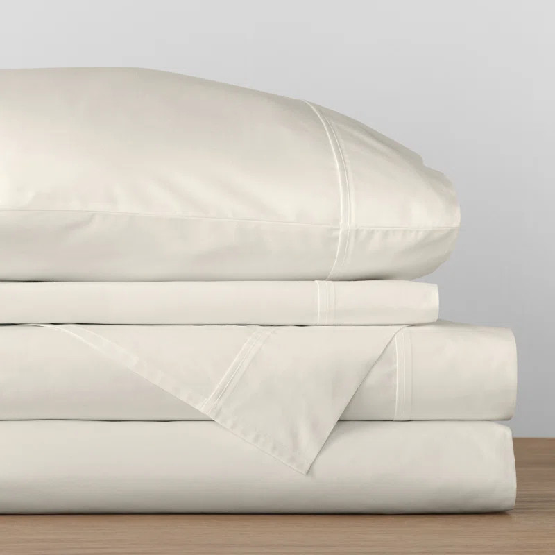 Emrik Brushed Organic Cotton Percale Sheet Set | Wayfair North America