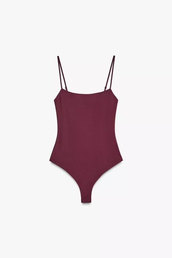 STRAPPY POLYAMIDE BODYSUIT | Zara UK