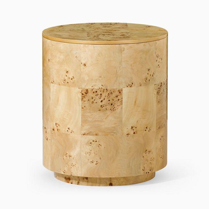 Volume Round Side Table (16.5") - Burl | West Elm | West Elm (US)