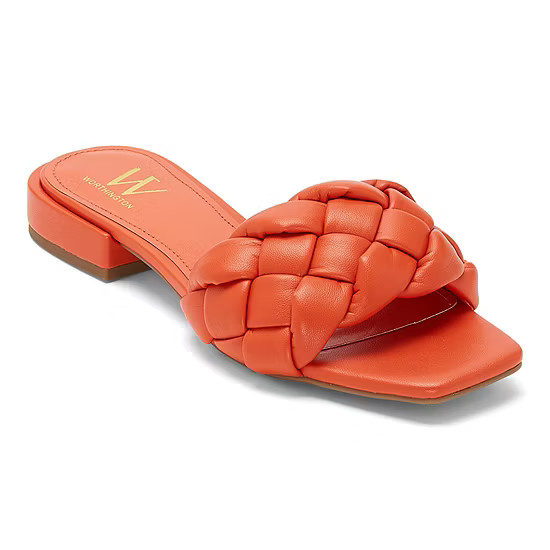 Worthington Womens Dalton Slide Sandals | JCPenney