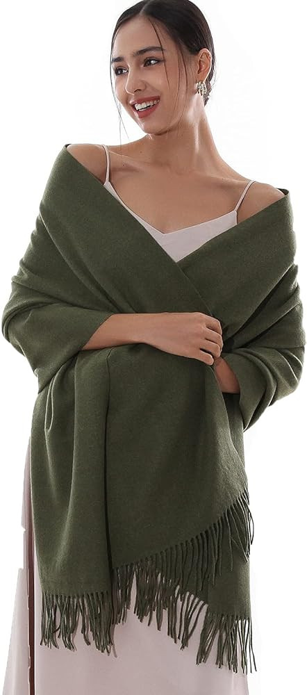 RIIQIICHY Winter Scarfs for Women Pashmina Shawls Wraps for Evening Dresses Large Warm Soft Scarv... | Amazon (US)