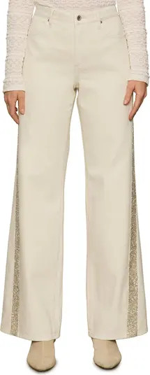 Cadence Shimmer Side Stripe High Waist Jeans | Nordstrom