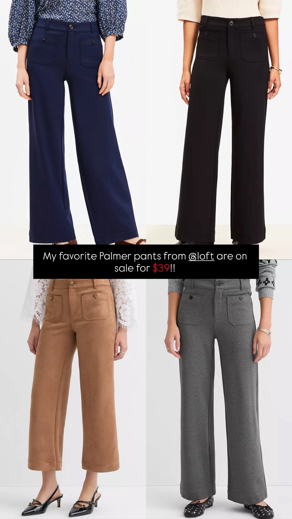 My favorite loft Palmer pants on sale for $39!

#LTKSaleAlert #LTKCyberWeek #LTKWorkwear