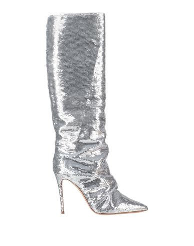 Casadei Woman Boot Silver Size 5 Textile fibers | YOOX (US)