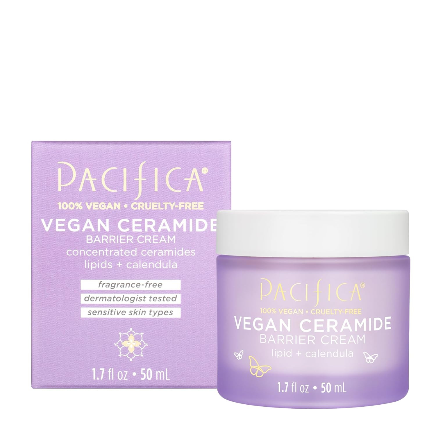 Pacifica Beauty, Vegan Ceramide Barrier Restore Cream, Daily Facial Repair Moisturizing Cream, Sk... | Amazon (US)