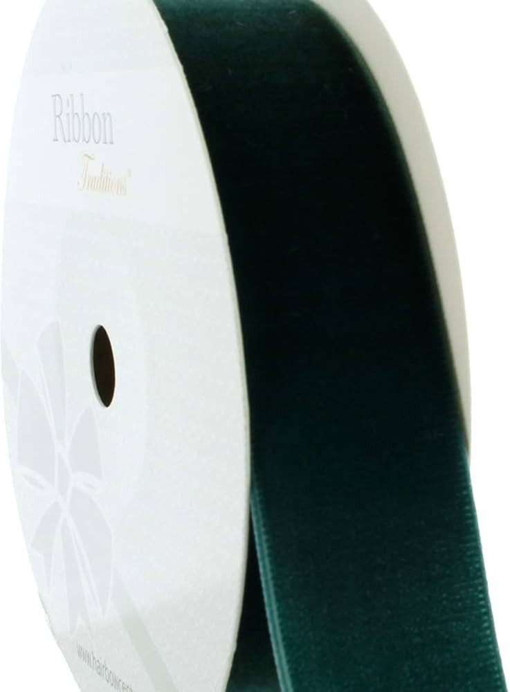 HBC 5/8" Velvet Ribbon 593 Hunter Green - 5 Yards | Amazon (US)