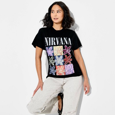 Women's Nirvana Short Sleeve Graphic T-Shirt - Black S | Target