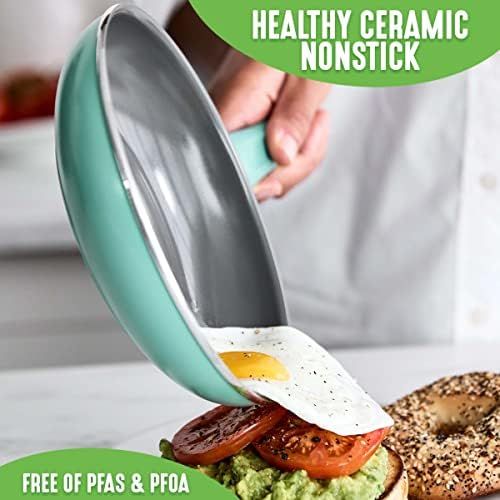 GreenLife Soft Grip Diamond Healthy Ceramic Nonstick, 7" and 10" Frying Pan Skillet Set, PFAS-Fre... | Amazon (US)