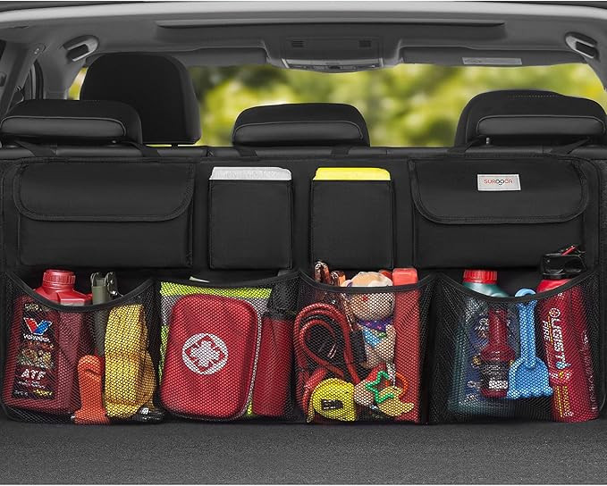 SURDOCA Car Trunk Organizer, LARGE CAPACITY Car Storage Bag with 8 Pockets, 7X Upgraded Trunk Sto... | Amazon (US)