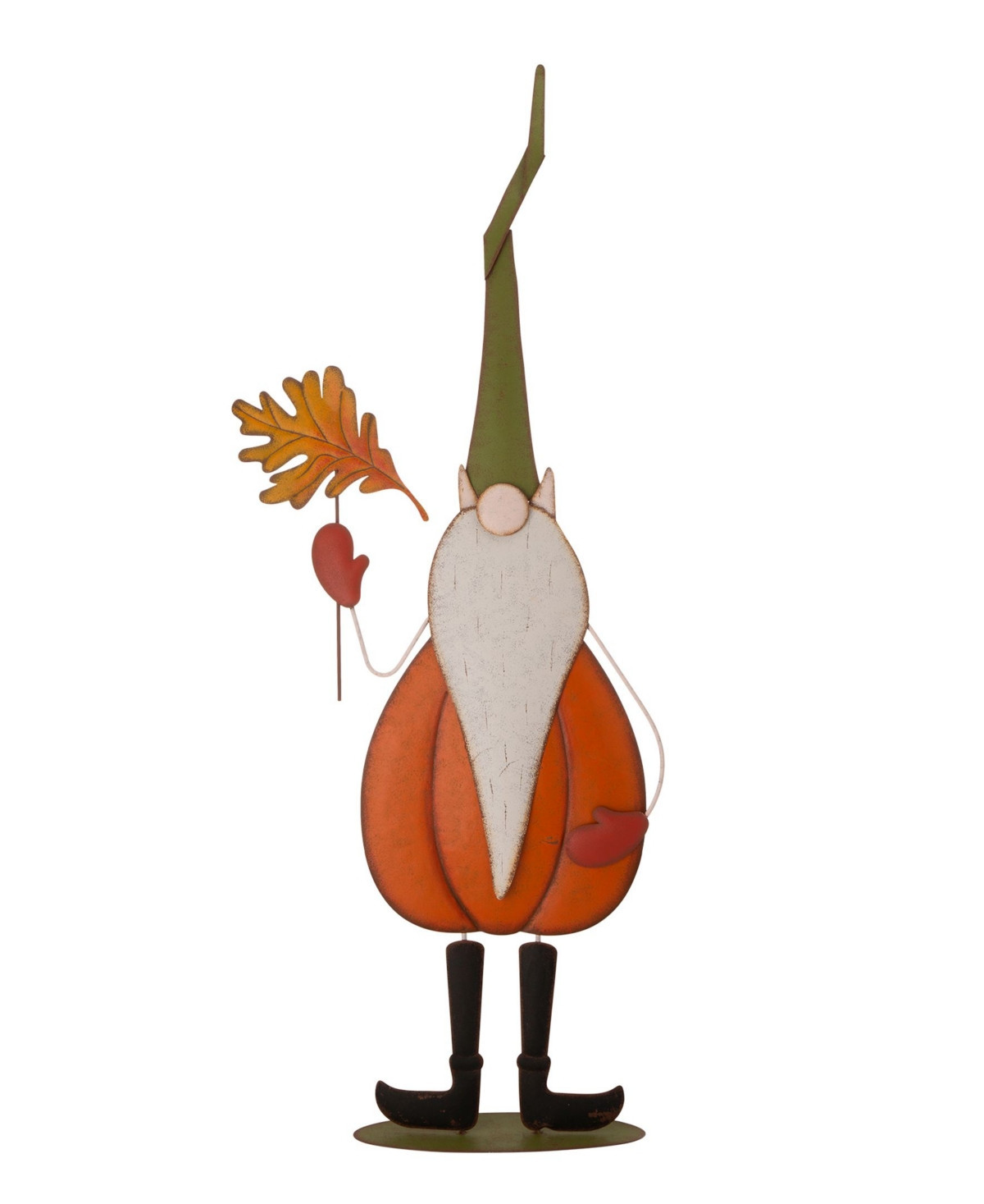 Glitzhome 48" Fall Metal Gnome Standing Decor Kid - Multi | Macy's