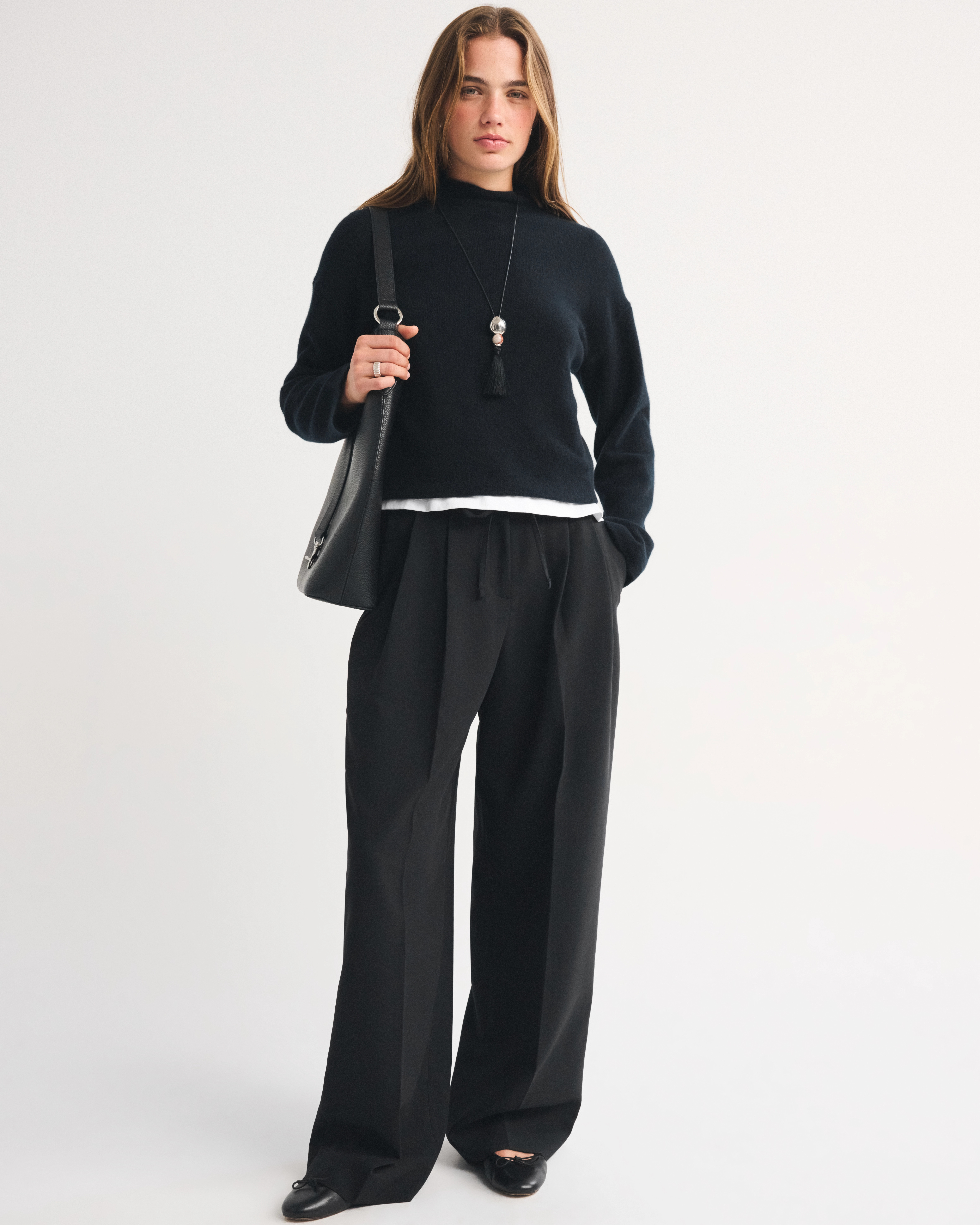 A&F Sloane Tailored Wide Leg Pull-On Pant | Abercrombie & Fitch (US)