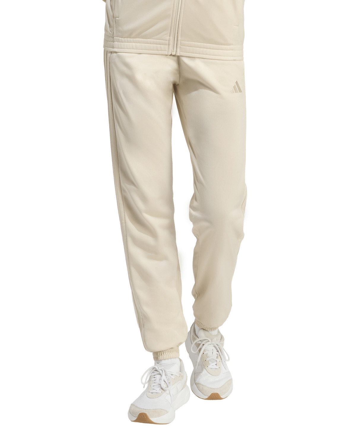 adidas Women's Tricot 3-Stripes Track Pants - Crystal Linen | Macy's