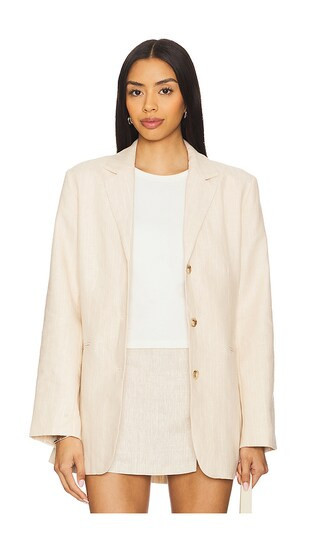 Posse Leon Blazer in Beige. - size XS (also in L, M, S, XL) | Revolve Clothing (Global)