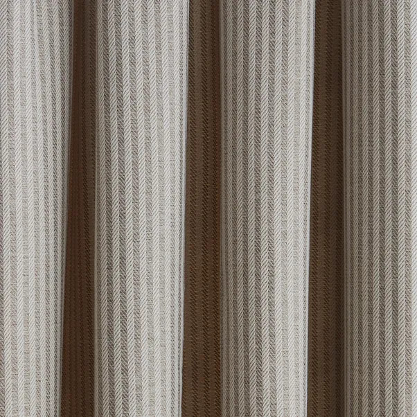 Herringbone Striped Pencil Pleat Curtains | Dunelm