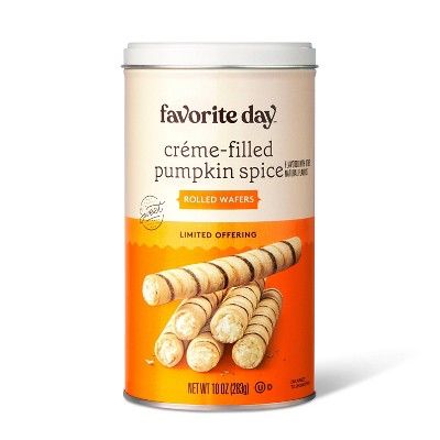 Pumpkin Spice Creme -Filled Rolled Wafers - 10oz - Favorite Day&#8482; | Target