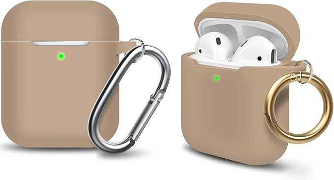 MOLOPPO Case Cover Compatible with AirPods, Soft Silicone Protective Cover with Keychain for Wome... | Amazon (US)