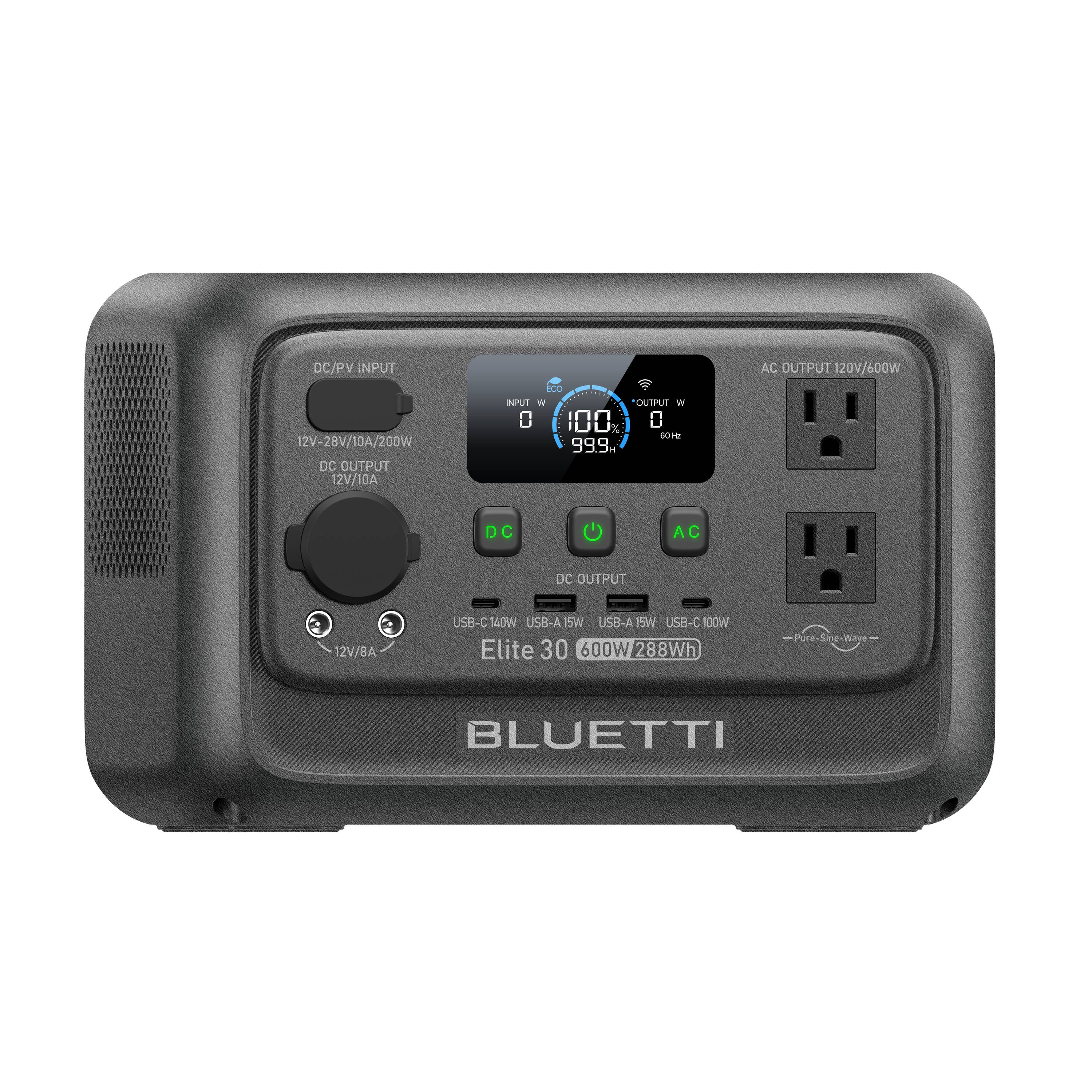 BLUETTI Elite 600 -Watts Portable Power Station in Black | EL30V2-GY-LWSUS | Lowe's