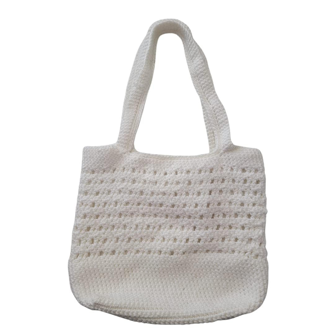 Shoulder Handbag Crochet Tote, Medium Crochet Tote Bag, Lined Crochet Shoulder Bag, Crochet Tote ... | Amazon (US)