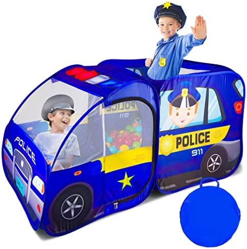 Police Car Pop Up Play Tent with Sound Button for Kids, Toddlers, Boys, Girls, Indoors & Outdoors... | Amazon (US)