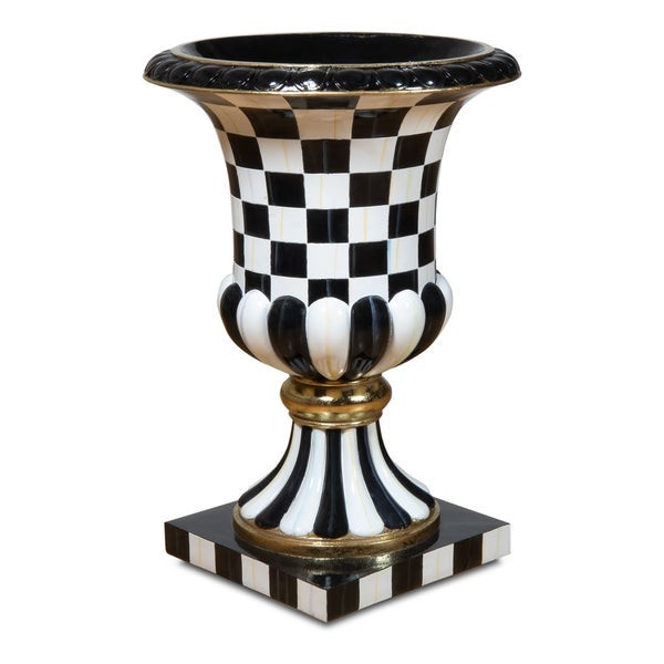 MacKenzie-Childs Courtly Check Pedestal Urn | MacKenzie-Childs