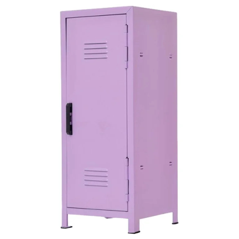 Dualoai Metal Small Desktop Makeup Locker for School Office Accessory 10.5x10.5x27cm Purple | Walmart (US)