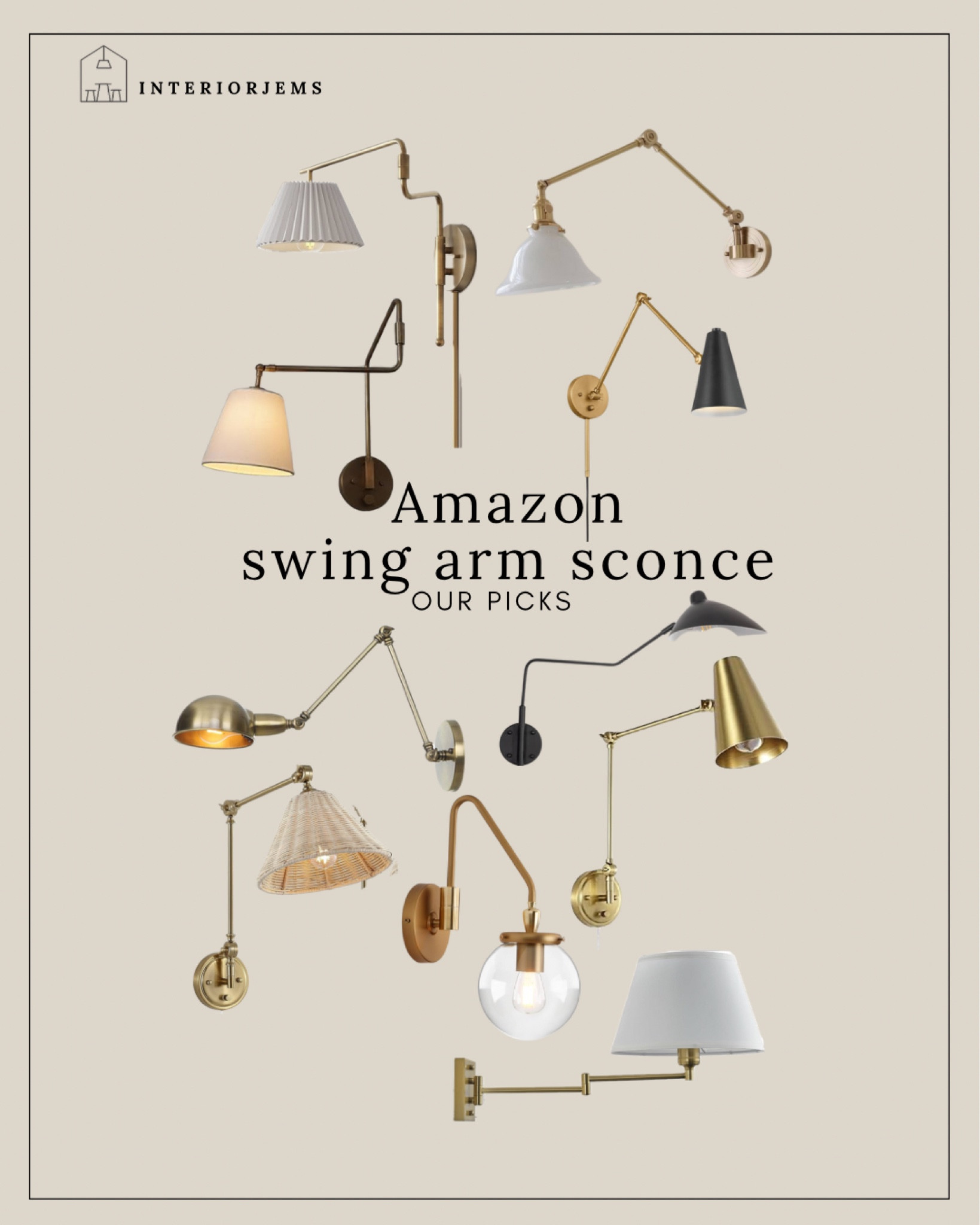 Amazon swing arm, sconces, brass wall, lighting, brass bedroom, lighting, modern lighting, vintage, like swing, arm, sconce, affordable, lighting from Amazon, living room light

#LTKHome #LTKStyleTip #LTKSaleAlert