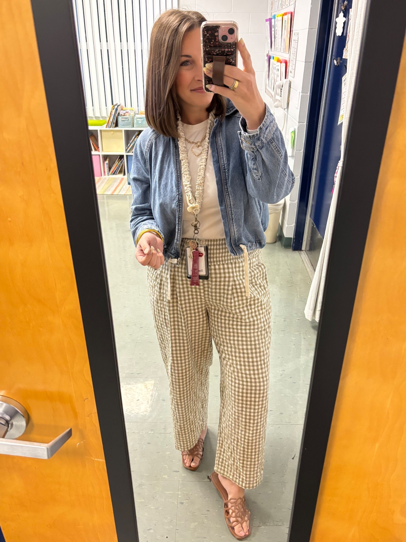 Comfy & cute today for work! Casual outfit, elastic waist gingham pants are so good! 🫶🏻

Sized up to large in pants for shrinkage 
Medium in tops 


#LTKMidsize #LTKootd #LTKdayinmylife