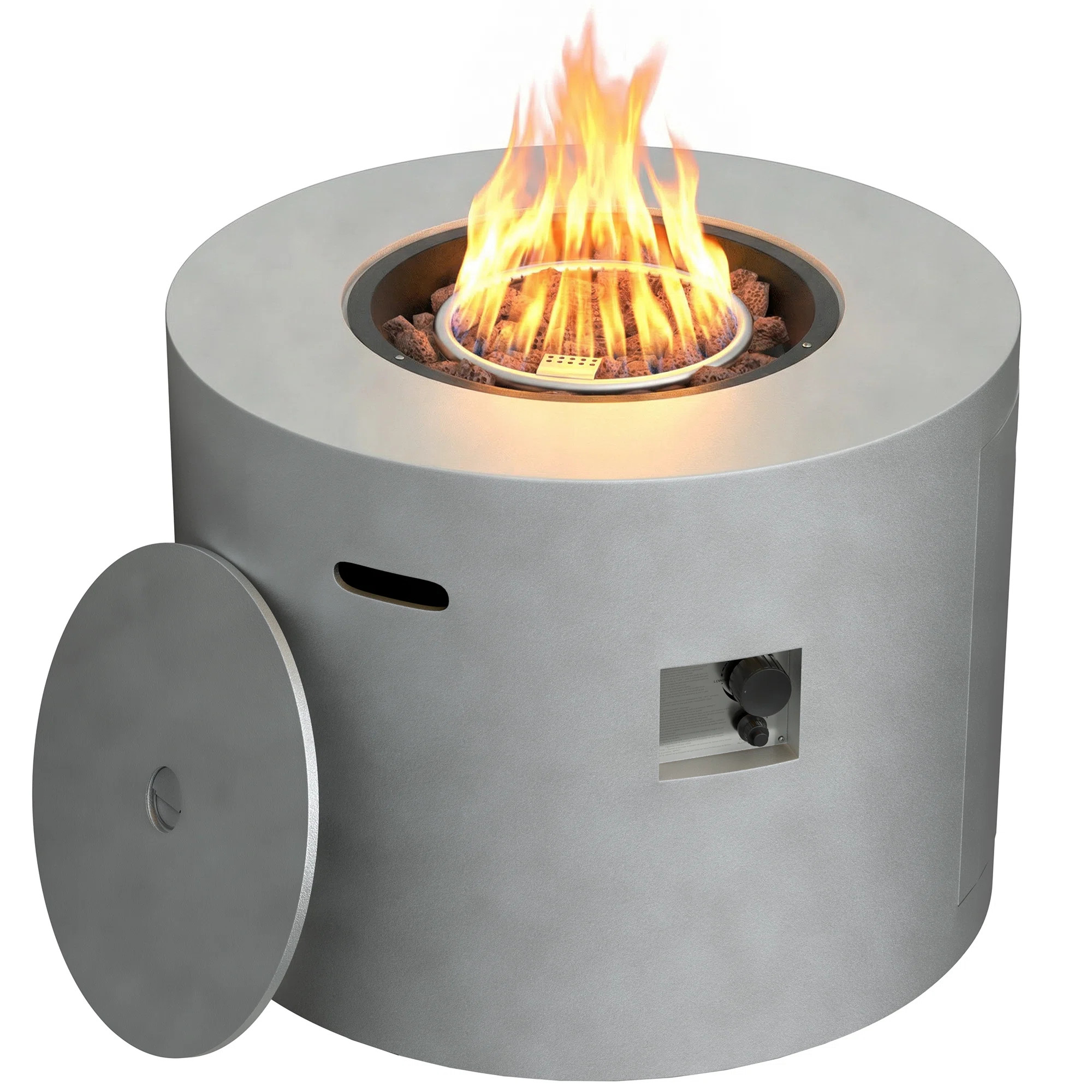 32" Round Propane Fire Pit Table, 50,000 Btu Gas Fireplace, Csa Approved Outdoor Heater For Patio... | Wayfair North America