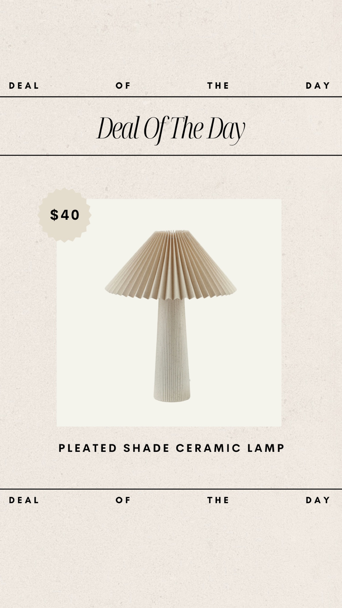 Deal of the Day - Walmart Pleated Shade Ceramic Lamp // only $40! 

walmart home finds, walmart deals, walmart favorites, walmart finds, walmart home, walmart lamp, budget friendly home finds, home decor deals, affordable home finds, pleated lamp 

#LTKFindsUnder50 #LTKStyleTip #LTKHome