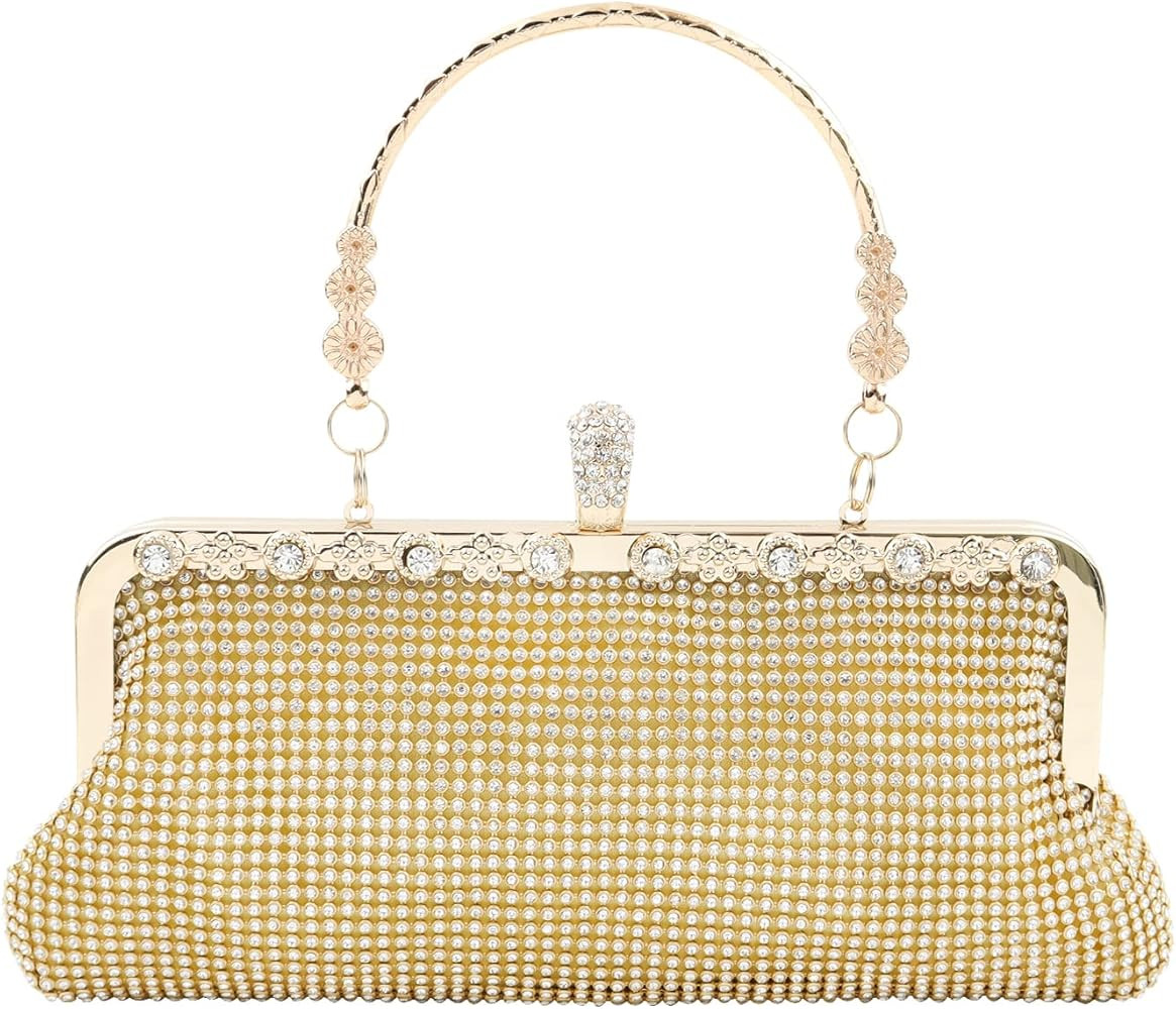 Carwales Silver Clutch Purse Rhinestone Purses for Women Evening Wedding Party Bridal Handbag Ele... | Amazon (US)