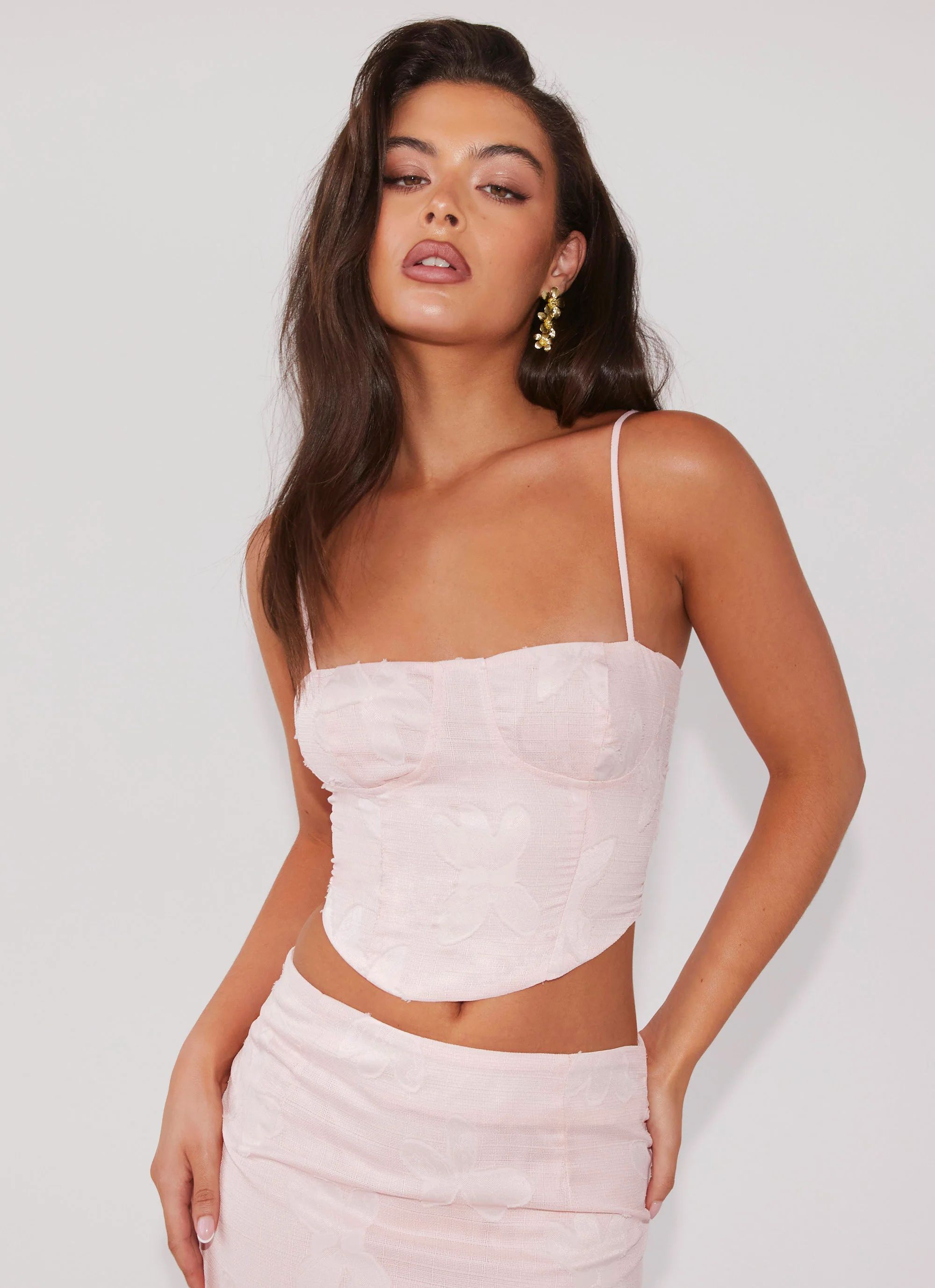 Best Love Lace Up Top - Pink Petal | Peppermayo (Global)
